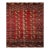 Vintage Turkmen Tekke Area Rug in Allover Geometric Pattern in Brick-Red, Navy, Ivory, Brown For Sale