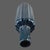 Ceramic Late 20th Century Mid-Century-Modern Tall 24.5'' Ribbed Blue Glazed Pottery Floor Table Vase For Sale - Image 7 of 9