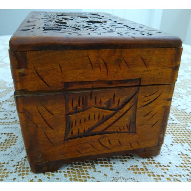Early 20th Century Vintage Handcrafted Camphor Chest With Brass Hardware For Sale - Image 5 of 7