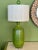 Mid 20th Century Avocado Orange Peel Table Lamp For Sale - Image 5 of 6