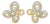 Late 20th Century 18K Two Tone Gold Diamond Nugget Earrings Estate Fine Jewelry, Pair For Sale