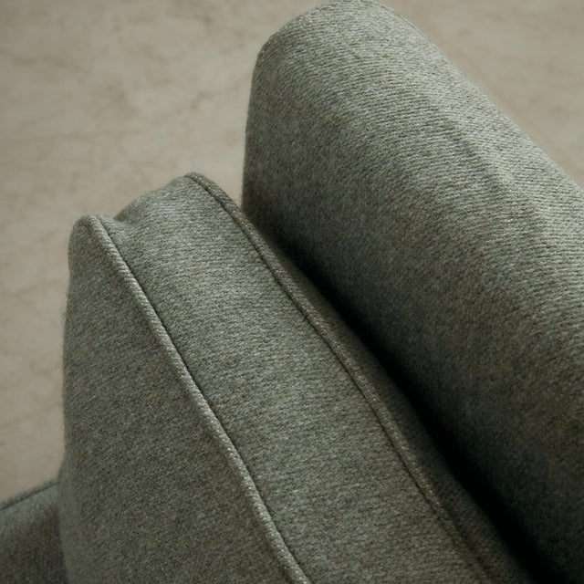 Mid-Century Cherry Wood Three-Seater Sofa For Sale - Image 11 of 17