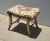 Vintage French Country Floral Vanity Bench W Silver Gilt Base #2 For Sale - Image 4 of 12