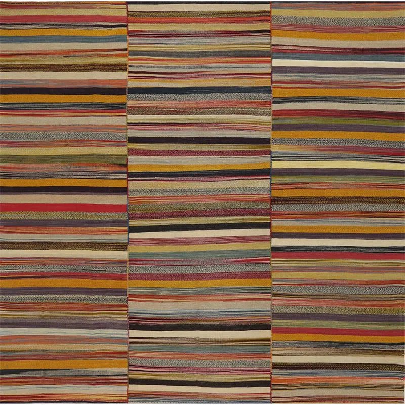 Handwoven Scandinavian Style Persian Kilim Area Rug 6’6″ X 6’7″ | Chairish