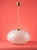 1960s Vintage Italian Venini Murano Glass Pendant Light With Brass Accents – Mid-Century Modern Hand-Blown Lighting For Sale - Image 5 of 6