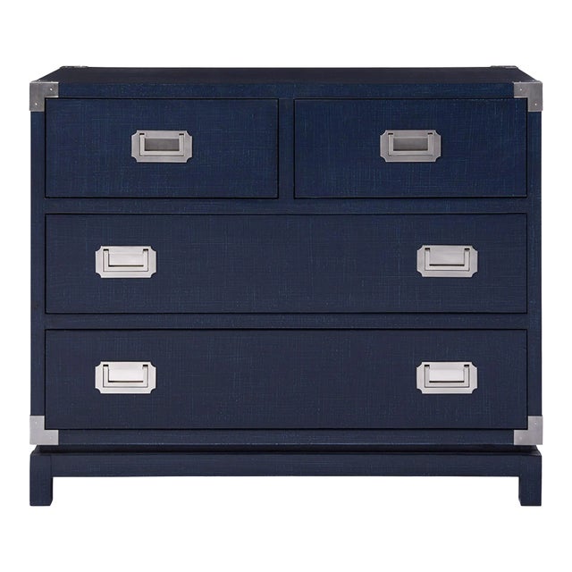 Shoreline Coastal Campaign Chest, Navy Blue For Sale