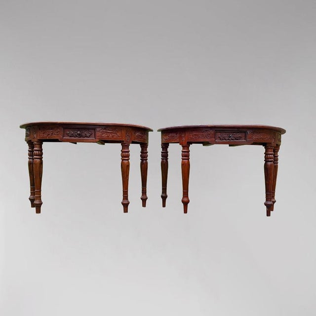 Louis XVI Wooden Consoles, Set of 2 For Sale - Image 4 of 5