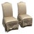 Ethan Allen Striped Upholstered Skirted Dining Chairs, Pair For Sale