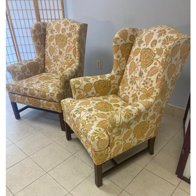 2000s Drexel Wing Back Chairs a Pair Chairish