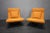 Modern Rodolfo Dordoni for Minotti Lounge Chairs in Orange Woven Fabric For Sale - Image 3 of 11
