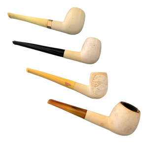 Early 20th Century Ivory, 14k Gold and Meerschaum Pipes From Big Band Leader Les Brown (Les Brown and His Band of Renown) - Set of 4