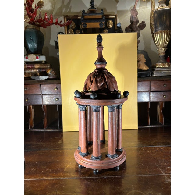Early 20th Century Handcrafted Rotunda Grand Tour Architectural Capriccio Model Miniature in Italian Neo-Classical Manner For Sale - Image 5 of 12