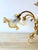 Florentine Style Gilt Metal Chandelier with Amber-Tinted Glass Shades, 1960s For Sale - Image 11 of 13