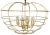 An apple-shaped cage of antique brass finished metal protects four small bulbs, providing style and light to any modern...