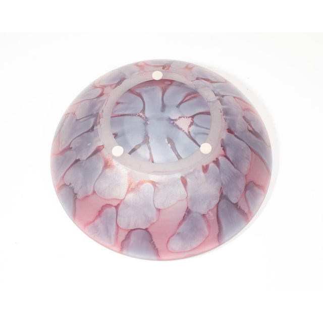 Gallo Glass Purple Pink Satin Glass Bowl For Sale In Indianapolis - Image 6 of 6