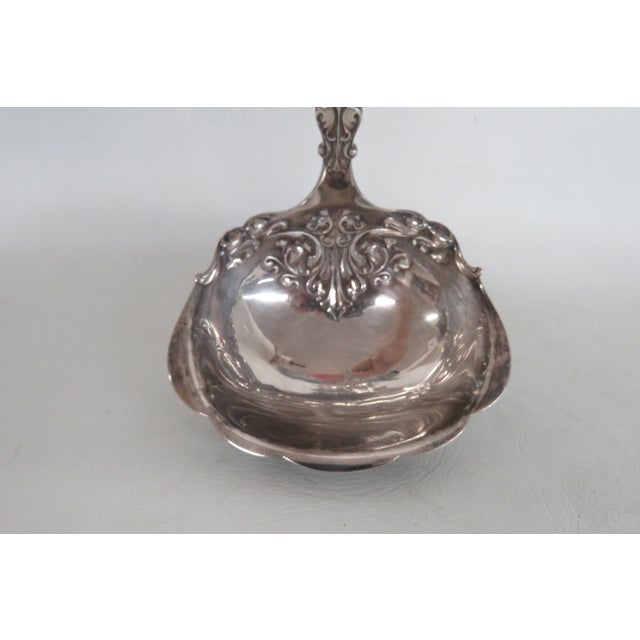 Metal 1847 Rogers Bros Large Punch Soup Ladle 1904 Xs Triple Silverplate Utensil 5004b For Sale - Image 7 of 12