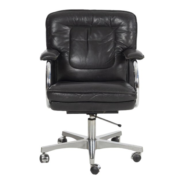 Frank Mariani Leather Desk Chair For Sale