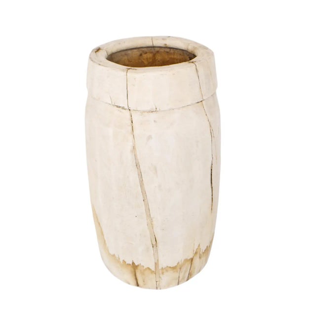 Old Sun Bleached Wood Butter Pot For Sale In Los Angeles - Image 6 of 6
