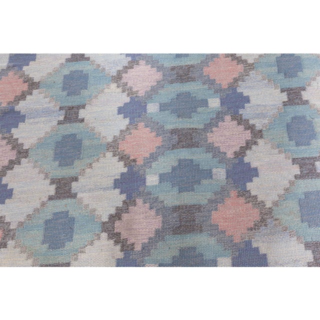 Doris Leslie Blau Vintage Swedish Flat Woven by Judith Johansson For Sale In New York - Image 6 of 8