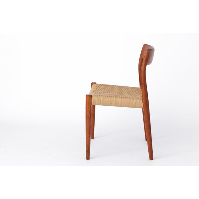 Wood Vintage Model 77 Chairs in Teak by Niels Otto Møller for J.L. Møllers, 1960s, Set of 4 For Sale - Image 7 of 11