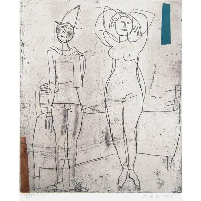 Hand signed and numbered. Edition of 75 prints. Original title "giocolieri". This work is one of the 10 plates of the...