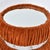 Pair of 1970s Burnt Orange Draped Round Side Tables With Mirror Glass Tops For Sale - Image 4 of 9
