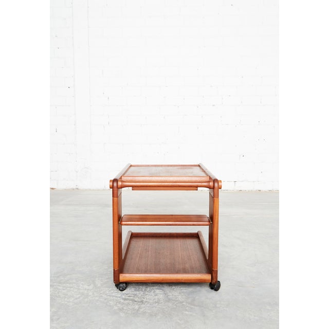 1960s Mid-Cenntury C-Shaped Bar Trolley in Teak by K.T. Møbler, 1960s For Sale - Image 5 of 14