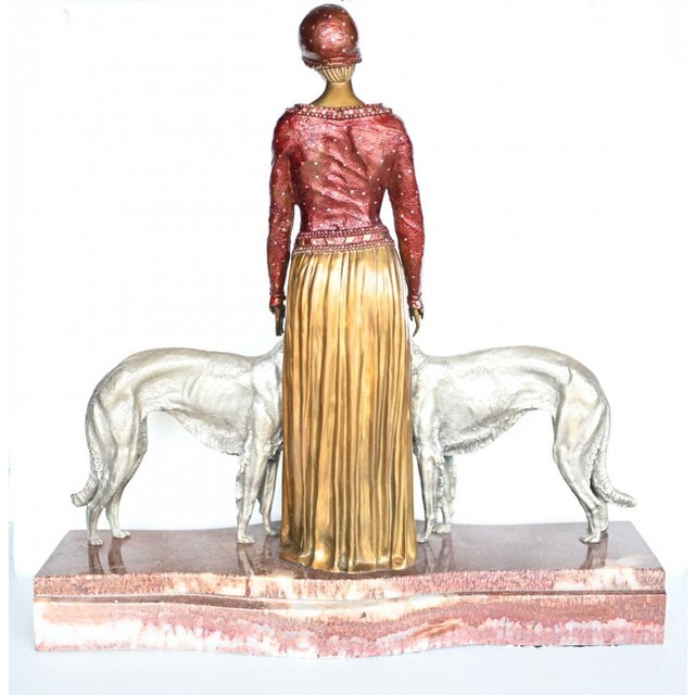 Chiparus, Eternal Friends, 1890s, Bronze & Marble For Sale - Image 18 of 18