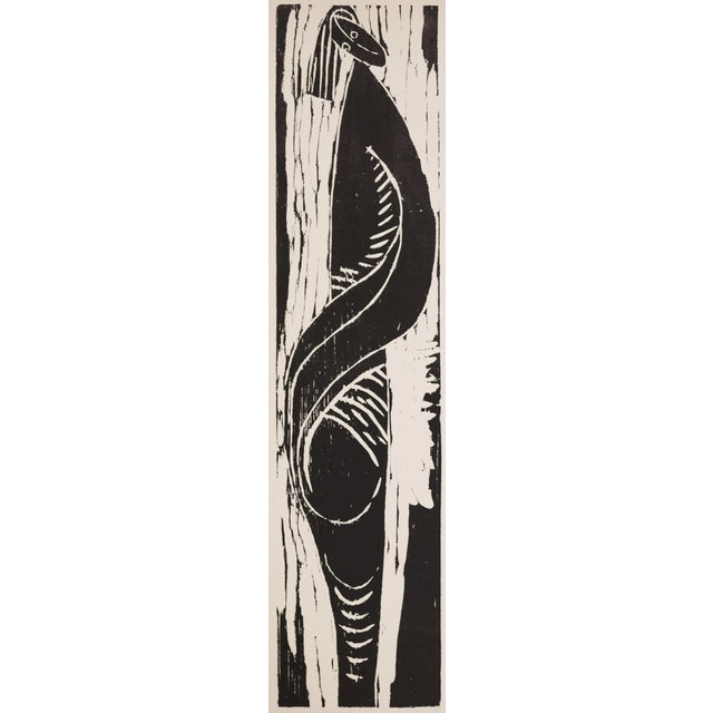 Paul Dierkes (1907 Cloppenburg - 1968 Berlin), Sculptural Female Figure, circa 1955. Woodcut on heavy handmade paper, 74.5...