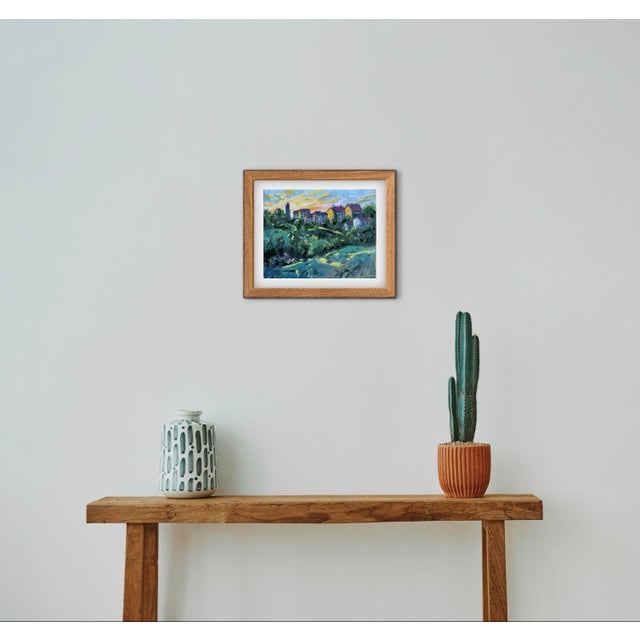 Wood Quiet Places Collection — Contemporary Sunset Landscape (Original Oil on Canvas) For Sale - Image 7 of 18