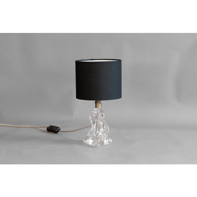 Mid-Century Modern Mid-Century Crystal Glass Table Lamp, 1960s For Sale - Image 3 of 7