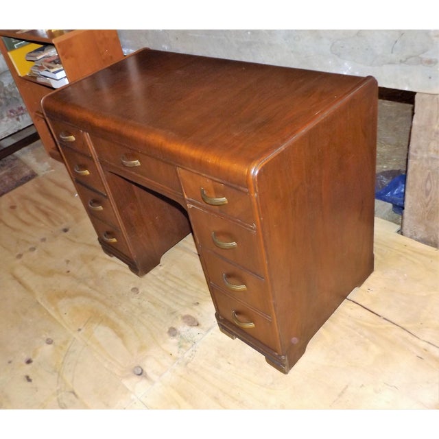 Vintage Waterfall Art Deco Desk Chairish