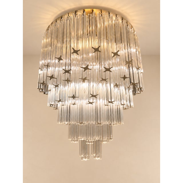 Vintage Italian Crystal Lamp, 1970s For Sale - Image 4 of 9