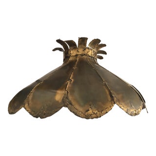 Vintage Brutalist Pendant Light For Sale
