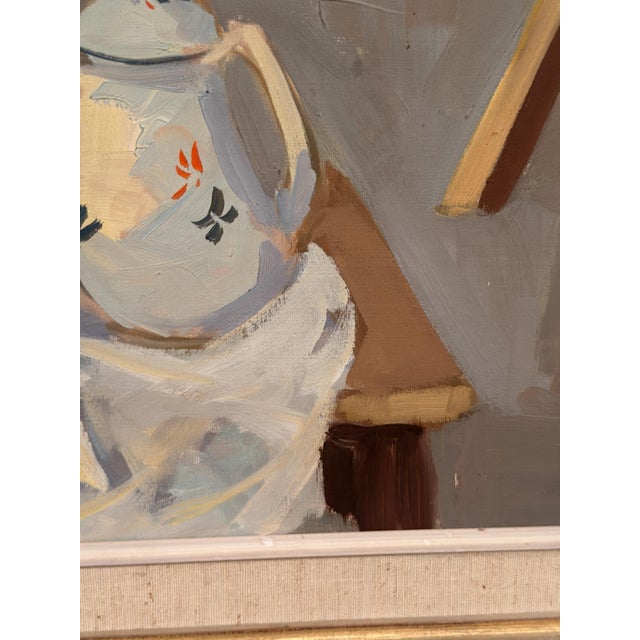 T. Ahlm, Still Life with Coffee Pots, 1960s, Oil Painting on Canvas, Framed For Sale - Image 9 of 14