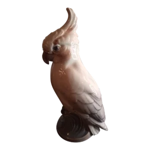 Vintage Dahl Jensen Copenhagen Denmark Cockatoo Figurine