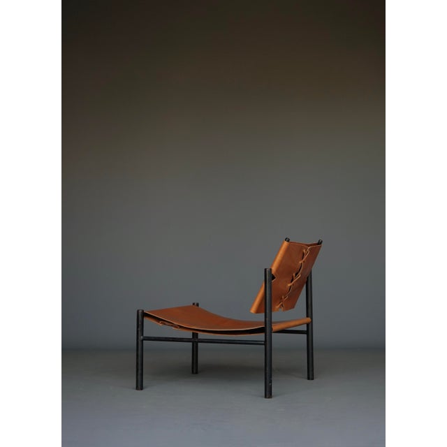 Metal Lounge Chair in Metal and Leather from Wim den Boon, 1960s For Sale - Image 7 of 18