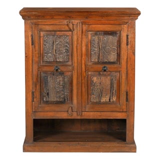 1980s Ranch Style Solid Wood 36 in. Wide Rustic Cabinet For Sale