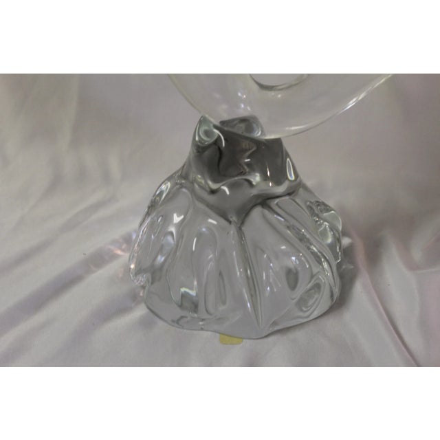 A hand made mouth blown fish vase in crystal clear glass. After the Daum style. Good size and heavy. For flowers or...