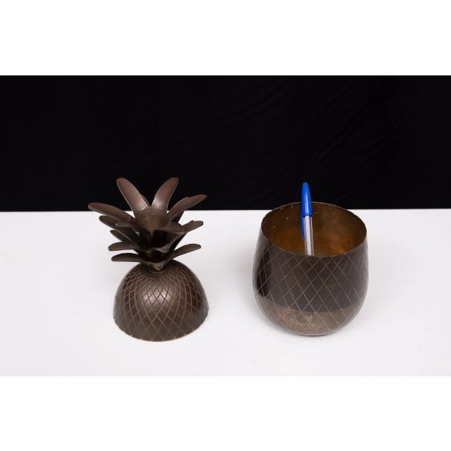 Vintage Brass & Bronze Pineapple Box, France, 1960s For Sale - Image 6 of 8