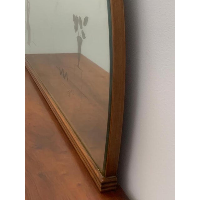 1940s Vintage Crescent Mirror, 1940s For Sale - Image 5 of 14