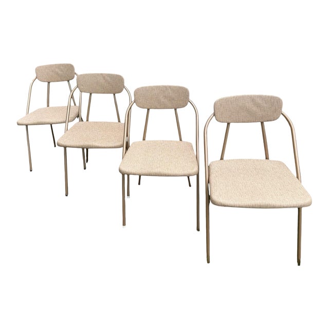 Mid-Century Cosco Stylaire Folding Chair Set of Four For Sale