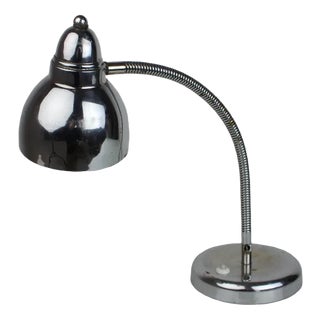 Vintage Table Chrome Lamp, 1950s For Sale