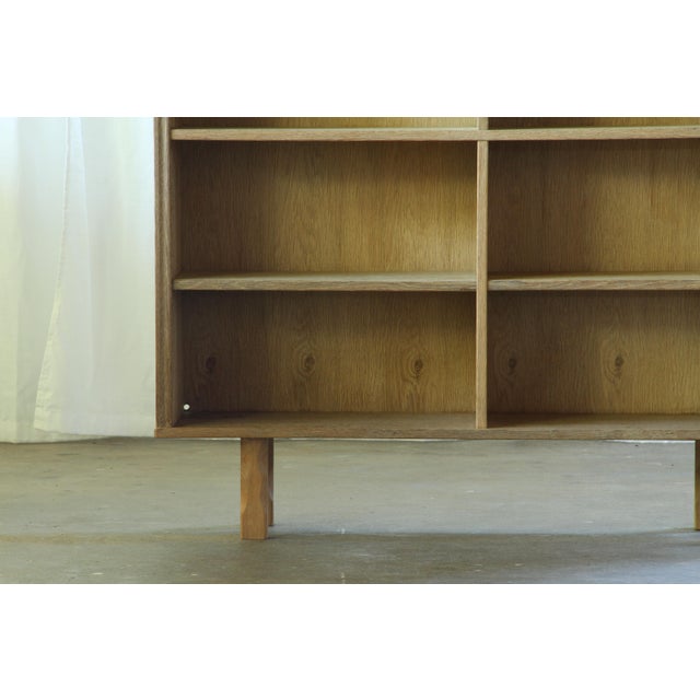 Vintage Danish Oak Bookcase with Sculptural Legs, 1960s For Sale - Image 9 of 18