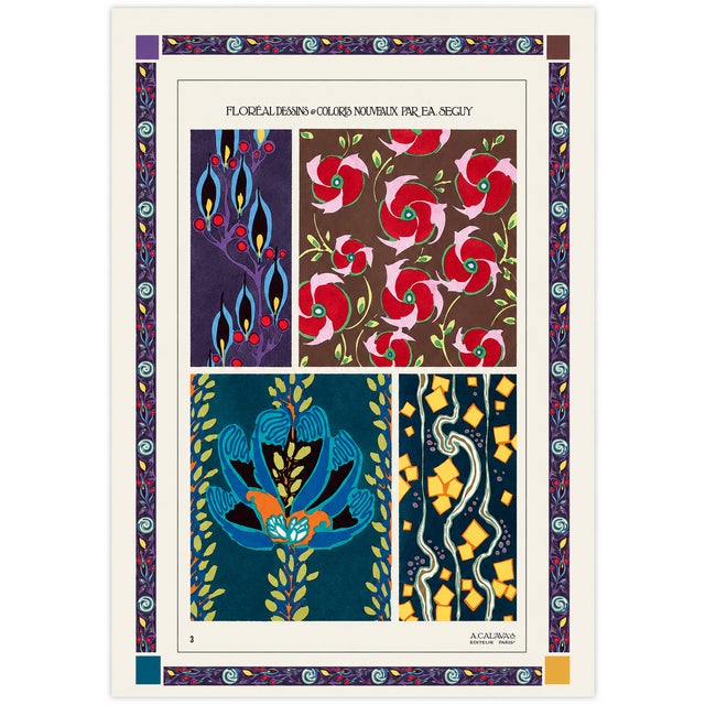 Atelier Aria Lumae Emile Allain Seguy Art Deco Botanical Cohesive Eight Piece Gallery Board Grid - Set of 8 For Sale - Image 13 of 17