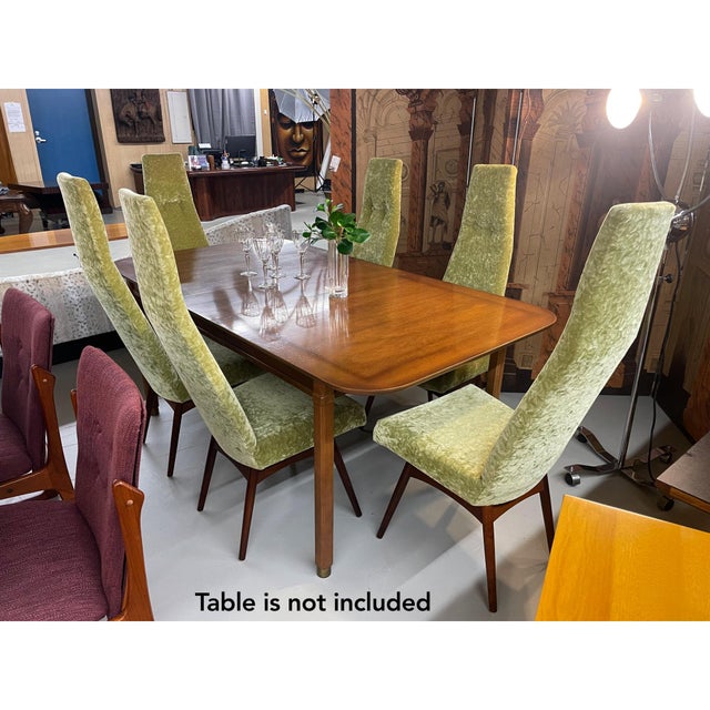 1960s 6 Green High Back 2051 C Dining Chairs by Adrian Pearsall for Craft Associates For Sale - Image 5 of 18