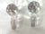 American brilliant period-antique cut crystal decanters-Intricate diamond cut bulbous bases- Fluted, long, faceted neck...