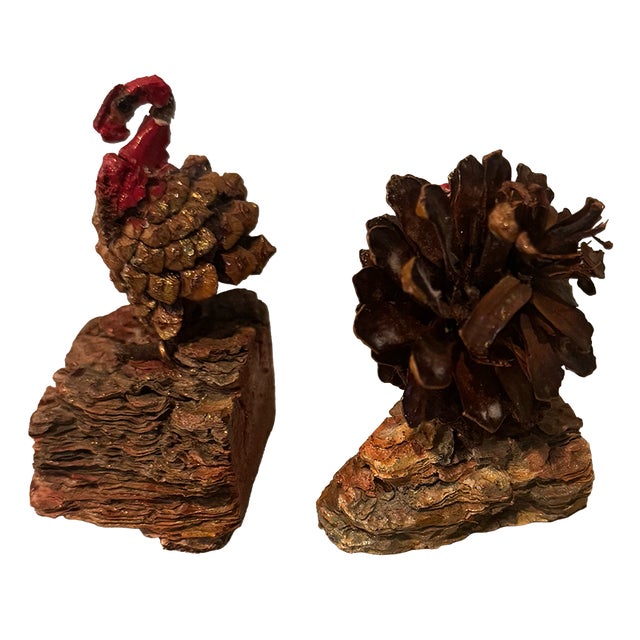 Early 20th Century Vintage Handmade Folk Art Thanksgiving Turkeys — Set of 3 For Sale - Image 5 of 13