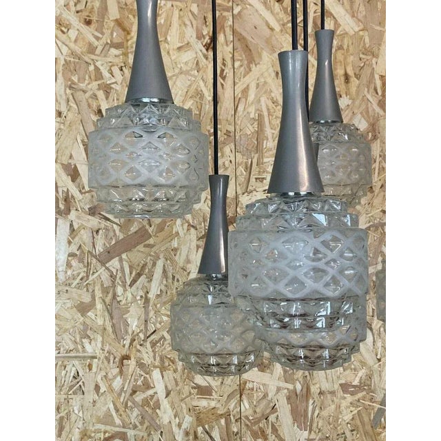 Mid-Century Modern Mid-Century Space Age Cascading Pendant Lamp in Glass, 1970s For Sale - Image 3 of 13
