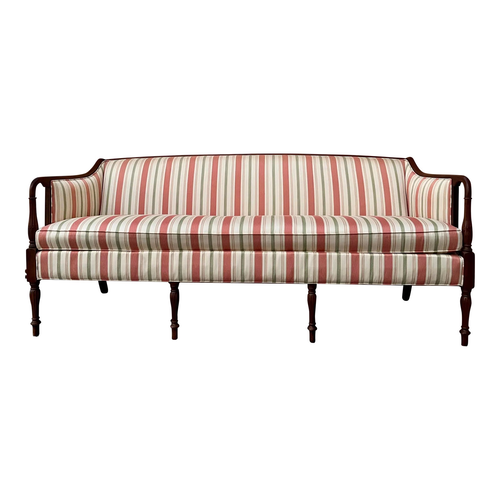 1970s Neoclassical Revival Style Ethan Allen Traditional Classics Sofa